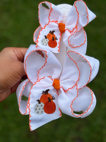 Pumpkin Trio Hair Bow