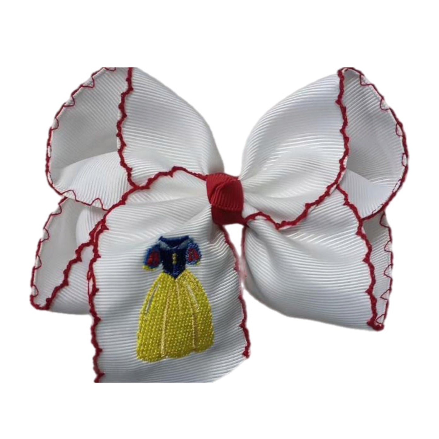 Snow White Dress Embroidered Hair Bow