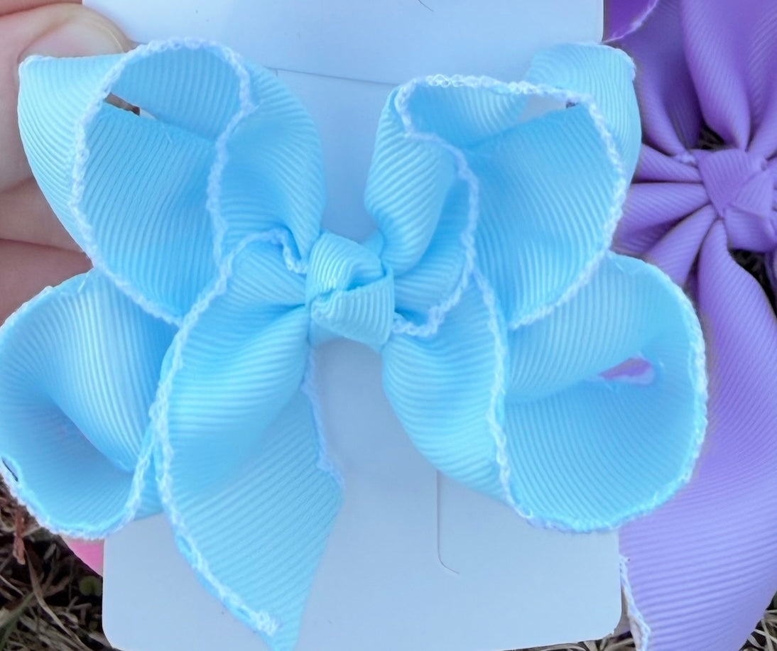 Tiny Fun Moonstitch Hair Bows (4in)