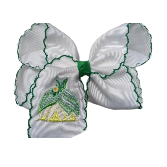 Tiana Dress Embroidered Hair Bow